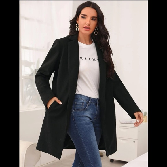 Notched Collar Classic Coat - Picture 4 of 15